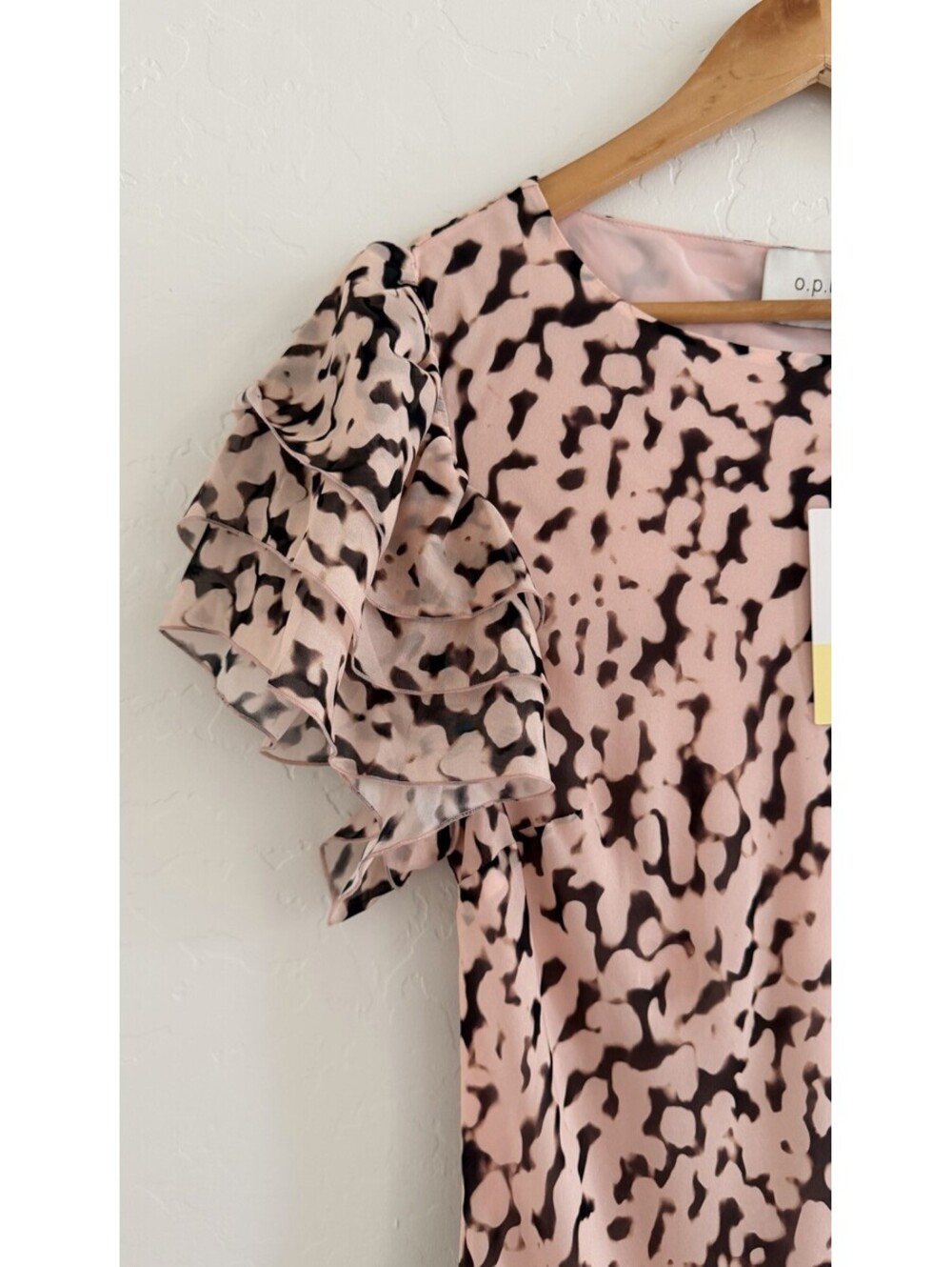 NWT O.P.T by Few Moda Leonor Silk Elegant Maxi Dress Abstract Animal Size Small - Picture 4 of 8